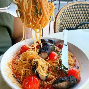 Cappellini Mimosa with added sausage