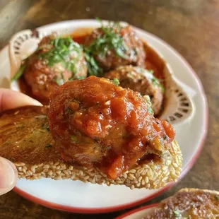 Meatballs al forno.