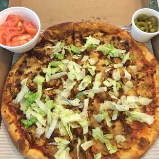 Taco pizza