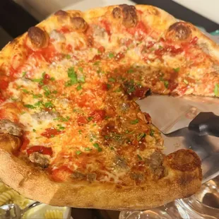 Pepper and Sausage Pizza