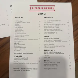 Newest menu