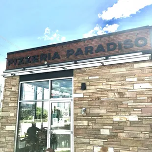 the front of the restaurant