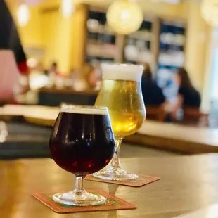 Great beer at the bar