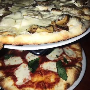 Potato rosemary &amp; margherita. Vegans, ask for the marg sans cheese or 1/2 cheese if you&apos;re sharing. Their sauce is delish alone!