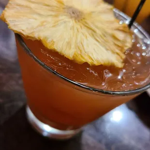 Jungle bird cocktail (had rum and a mix of juices)