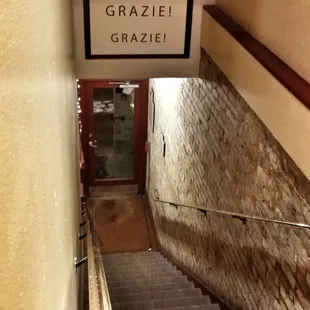 Looking down from upper dining area.