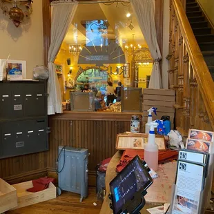 Inside lobby