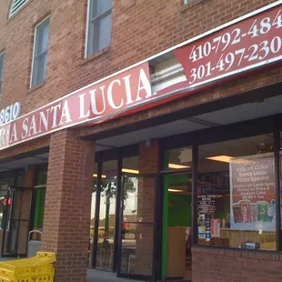 the front of the restaurant