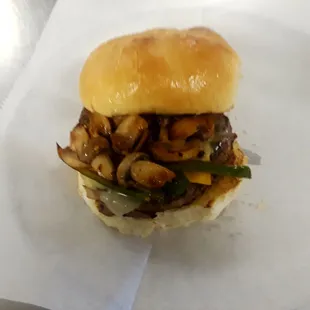 Mushroom jalapeno burger