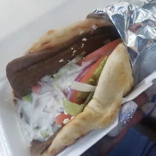 Lamb Gyro....most likely the MOST LAZY gyro i have ever eaten or seen. Subpar at the least on taste...