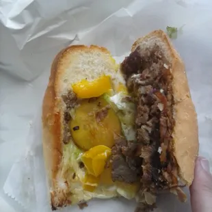 Half of my skimpy sub.. what a joke