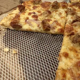 No sauce on our pizza.