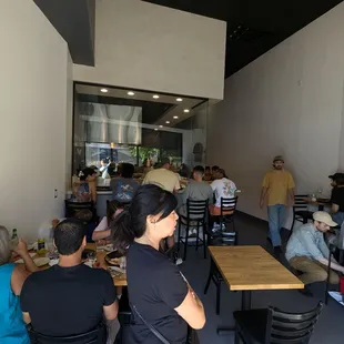 Inside, blank white walls...zzzz