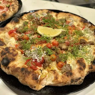 Mala Lamb Sausage Pizza