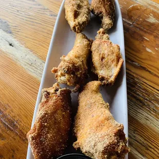 chicken wings and fried chicken, food