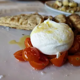 Burrata. $15. Cherry tomato config, everything flatbread.