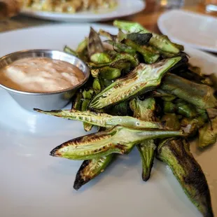 Person Co. Roasted Okra. $12. Tomato mayo.