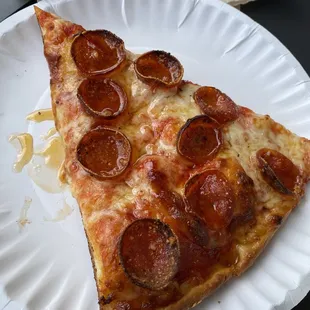 Hot honey pepperoni slice