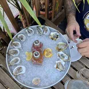 Mondays the oysters are $1 all day for all. BLUE POINT (CT) WEILFLEET (MA) MALPEQUE (PEI) SUN HOLLOW (WA) &amp; LITTLE NECKS