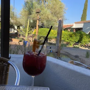 Sangria on the patio! Beautiful day!