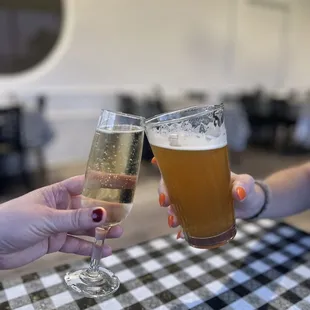 Prosecco and Draft Beer