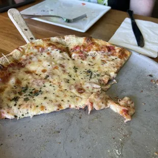 Medium cheese pizza, comes with 8 slices for $16.25