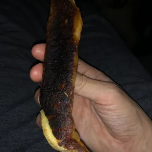 Burnt "stepped on" like breakstick