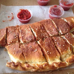 Meat lovers calzone