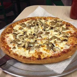 Mushroom and sausage