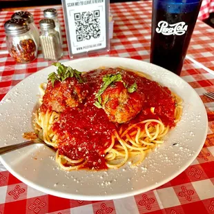 Spaghetti and meatballs.  Fantastic!
