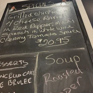 Specials board