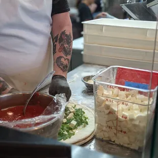 View from the pizza bar seat