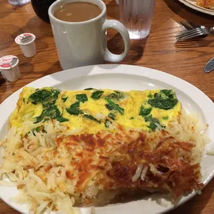Spinach and Feta Omelettes