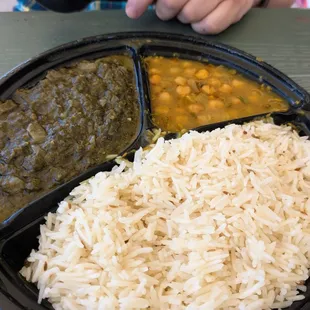 Spinach and chick peas