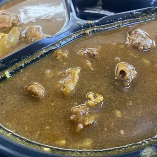 a close up of a curry dish