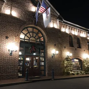 the front of the building