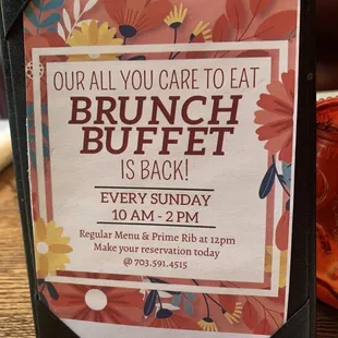 Brunch buffet