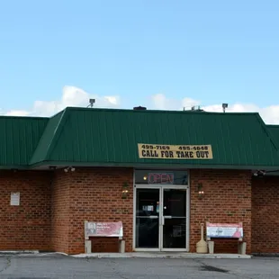 the front of the restaurant