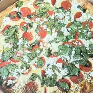 This is a picture of the uncooked pizza