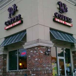 the front of the building