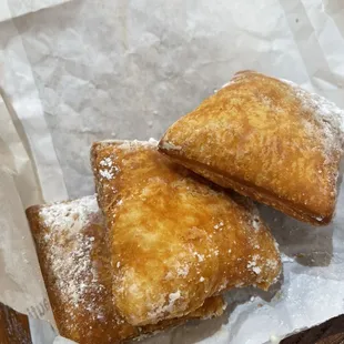 Beignets with lite powder sugar