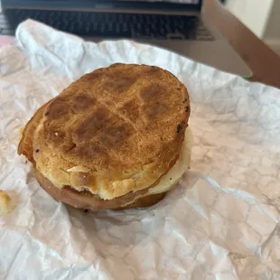 Bacon, egg, and cheese biscuit