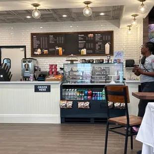 the interior of a coffee shop