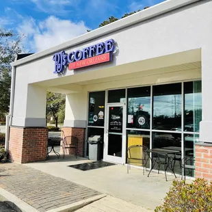 the front of a coffee shop