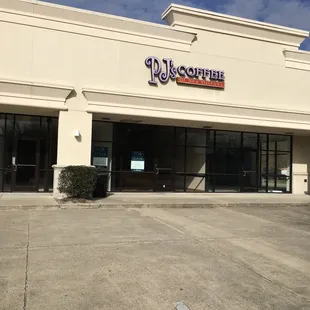 the front of the building