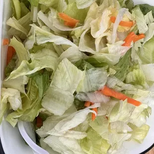 Side salad that came with the teriyaki shrimp