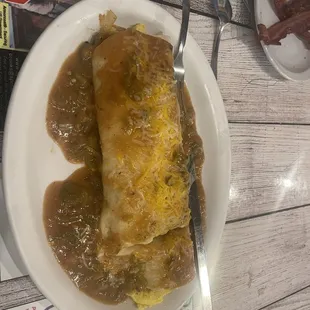Massive breakfast burrito
