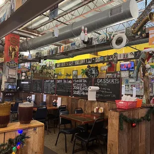 Paper towels hanging from the ceiling