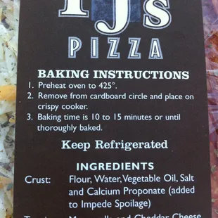 instructions for making pizza