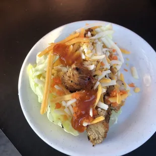 Chicken lettuce wrap (comes with 4) very good comes with a sweet chili sauce on the side.